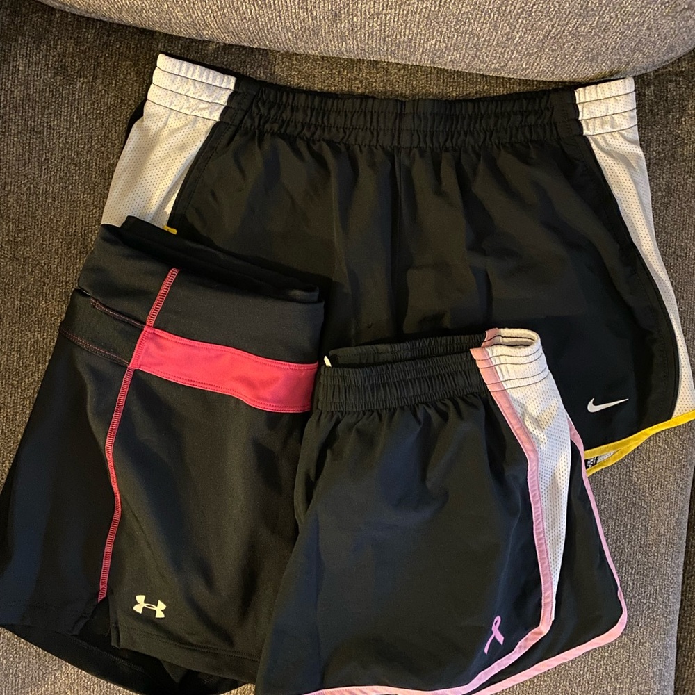 Bundle. Three Pair Of Running Shorts. Nike/Under … - image 1